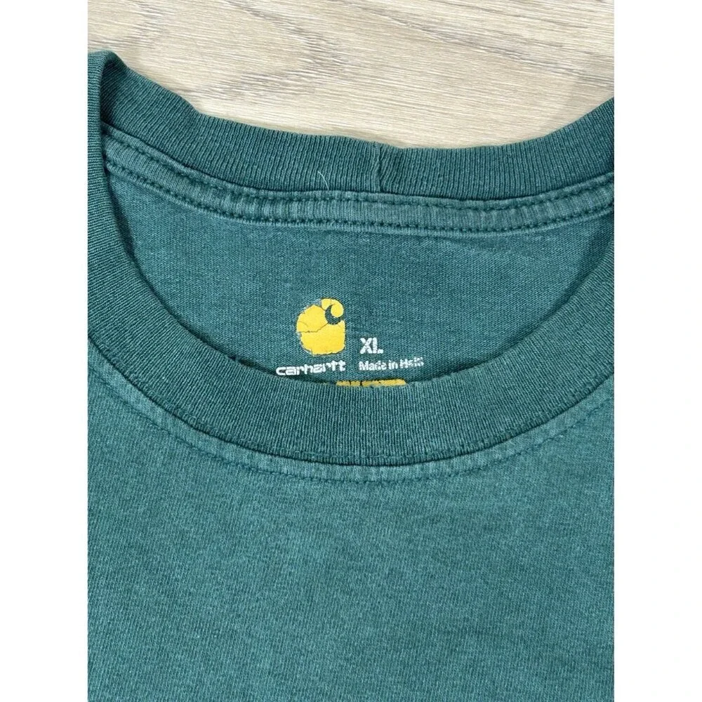 Carhartt Loose Fit Heavyweight Green Work T-shirt Size XL